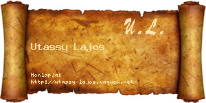Utassy Lajos névjegykártya